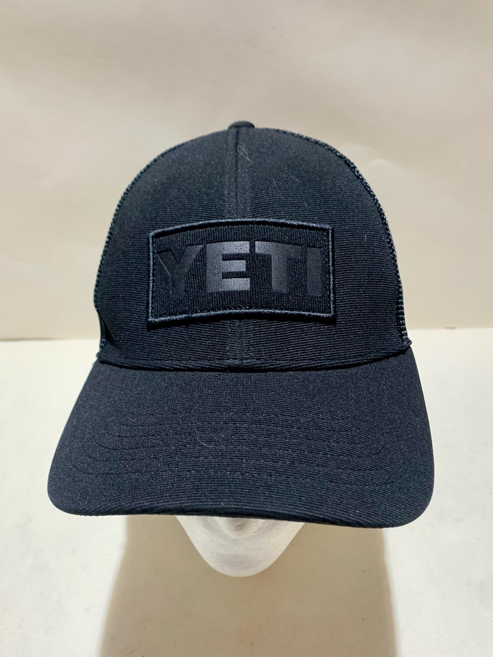 Yeti Black Mesh Trucker Hat with Raised Logo